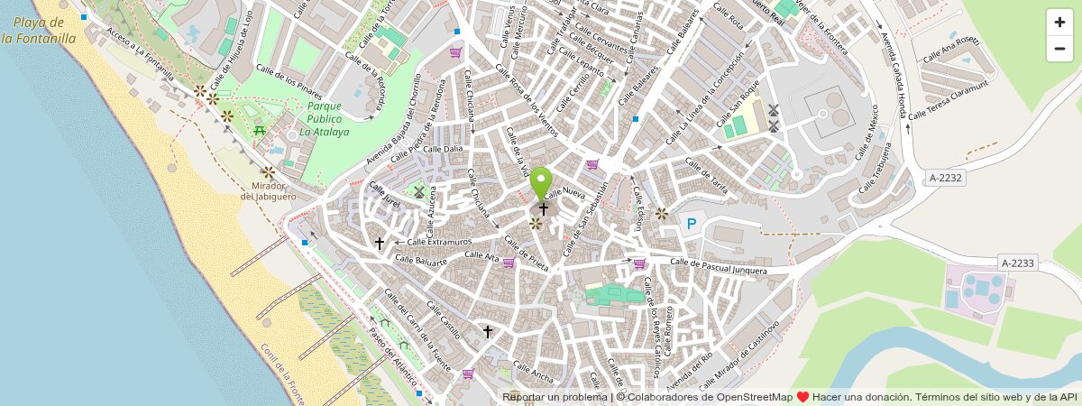 Map showing the studio location in Conil de la Frontera, Cádiz