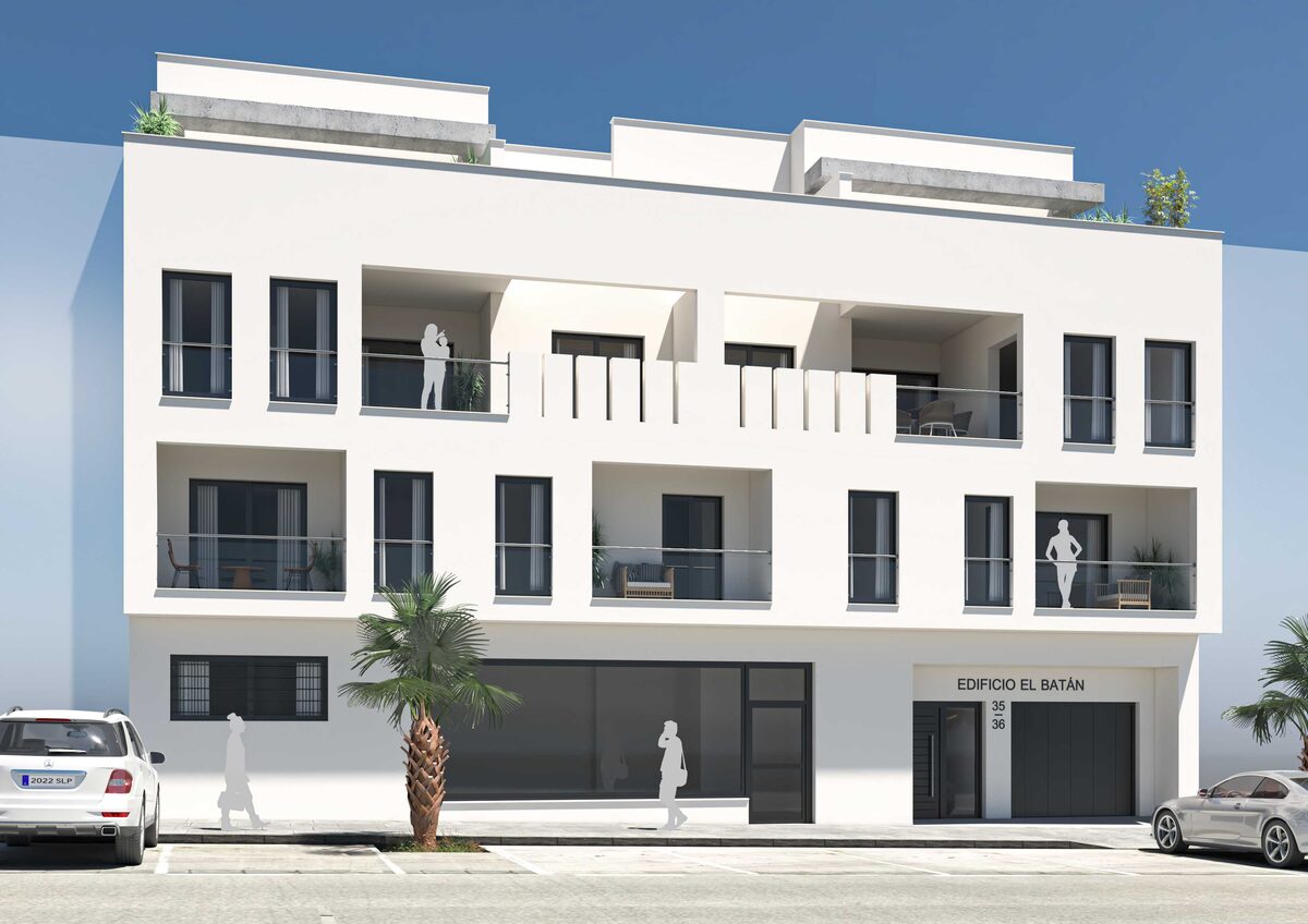 Fassade des Gebäudes des Projekts EL BATÁN